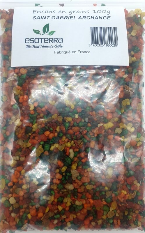 Résine naturelle Saint Gabriel Archange ESOTERRA, concassée en lot de 100 g. Une résine à brûler provenant de France.
