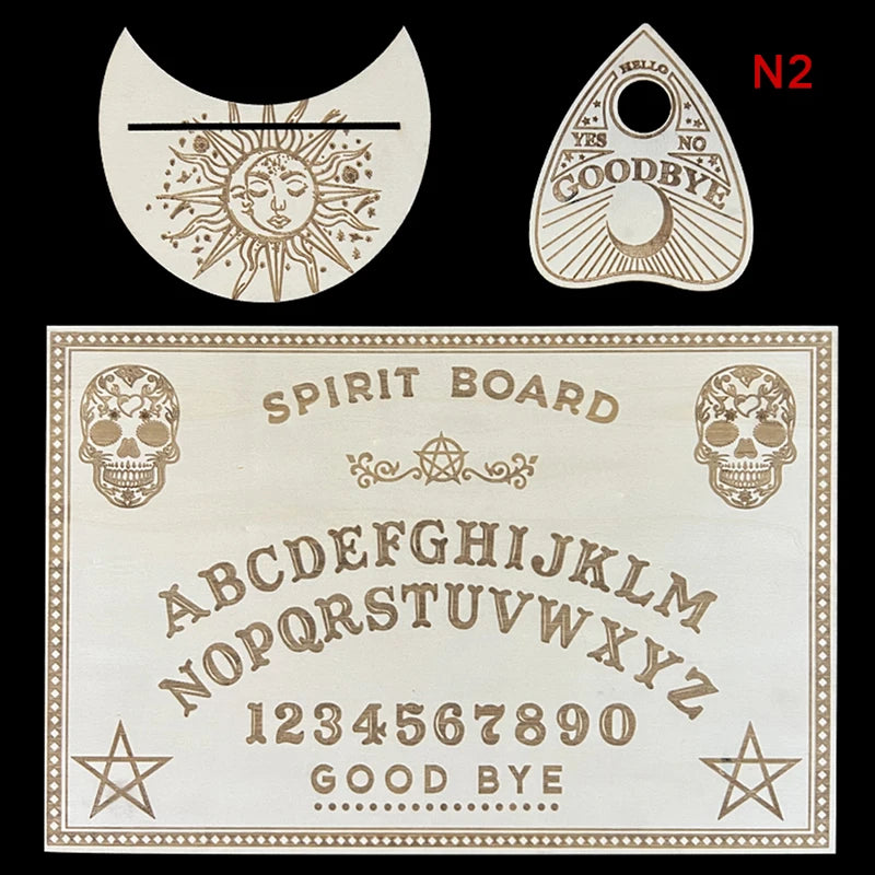 Planche Ouija en Bois de 30 cm avec Motifs Mystiques, et design captivant pour la divination moderne. Adaptée aux rituels spirituels, cette planche est parfaite pour les amateurs de spiritualité et de sorcellerie.
