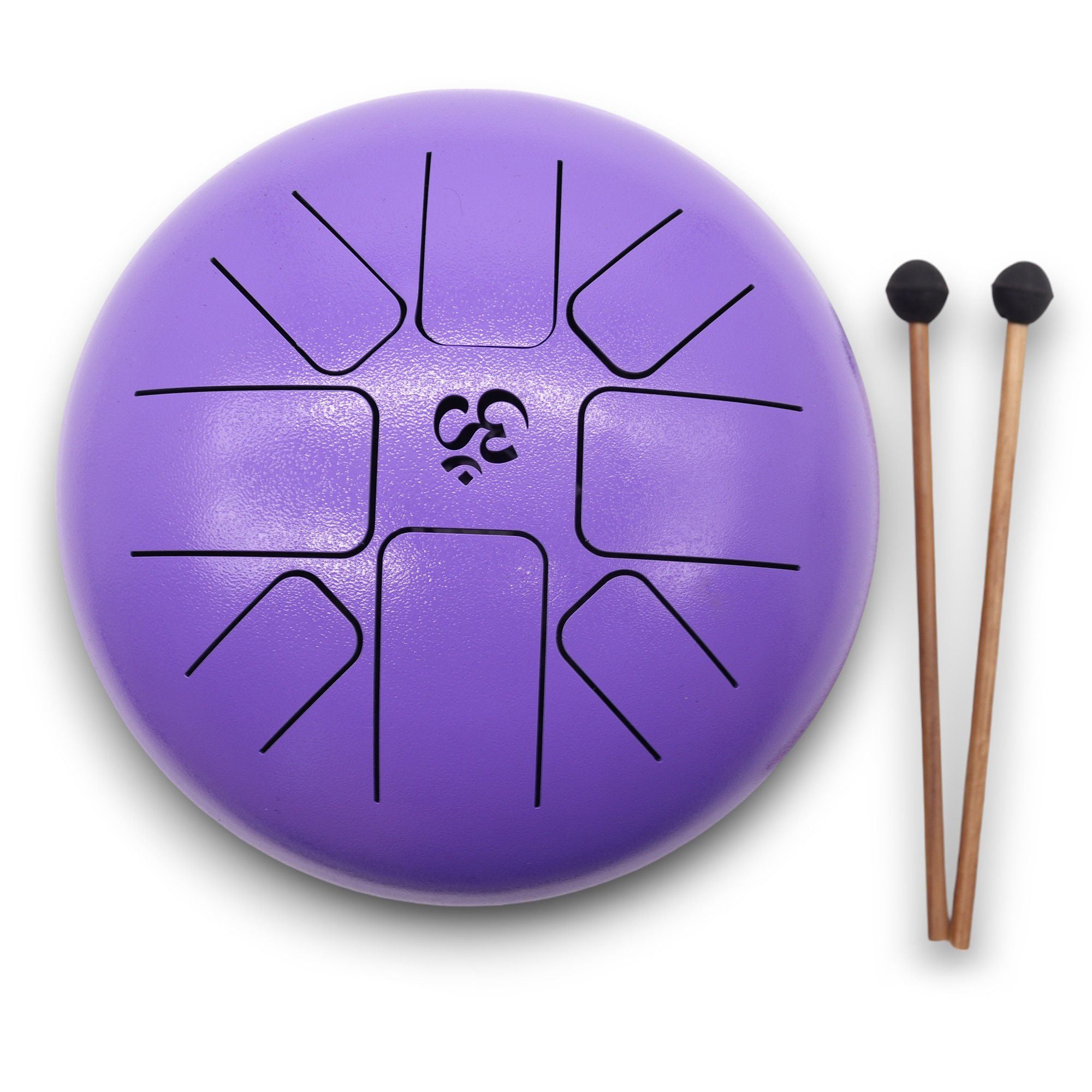 Steel Tongue Happy Drum Om violet en Acier – 22 x 16 cm, un tambour spirituel violet qui sert d'instrument intuitif pour la méditation et la relaxation. Ce happy drum est parfait pour la sonothérapie, alliant design esthétique et facilité d'utilisation pour les débutants. Instrument idéal pour enrichir votre pratique de mindfulness.