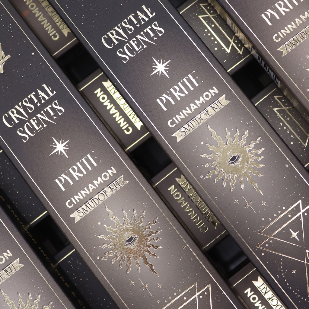 Pyrite Crystal Scents Smudge Incense - Cinnamon