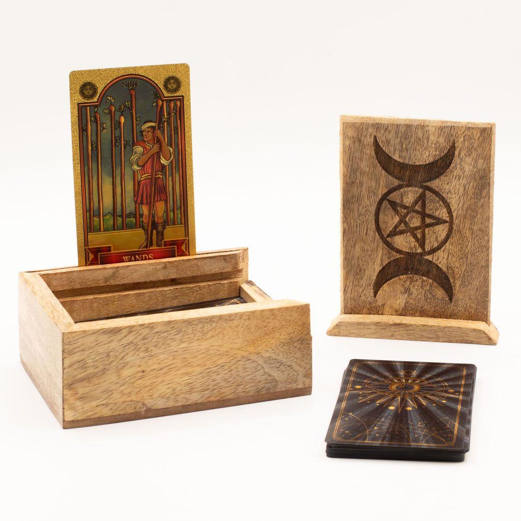 Petite boîte de tarot avec porte-cartes
