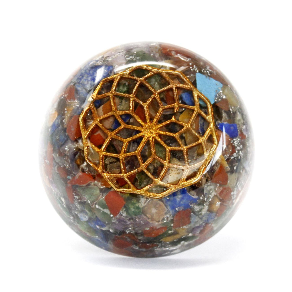 Dôme d’orgonite multi pierres – pack énergétique de bureau