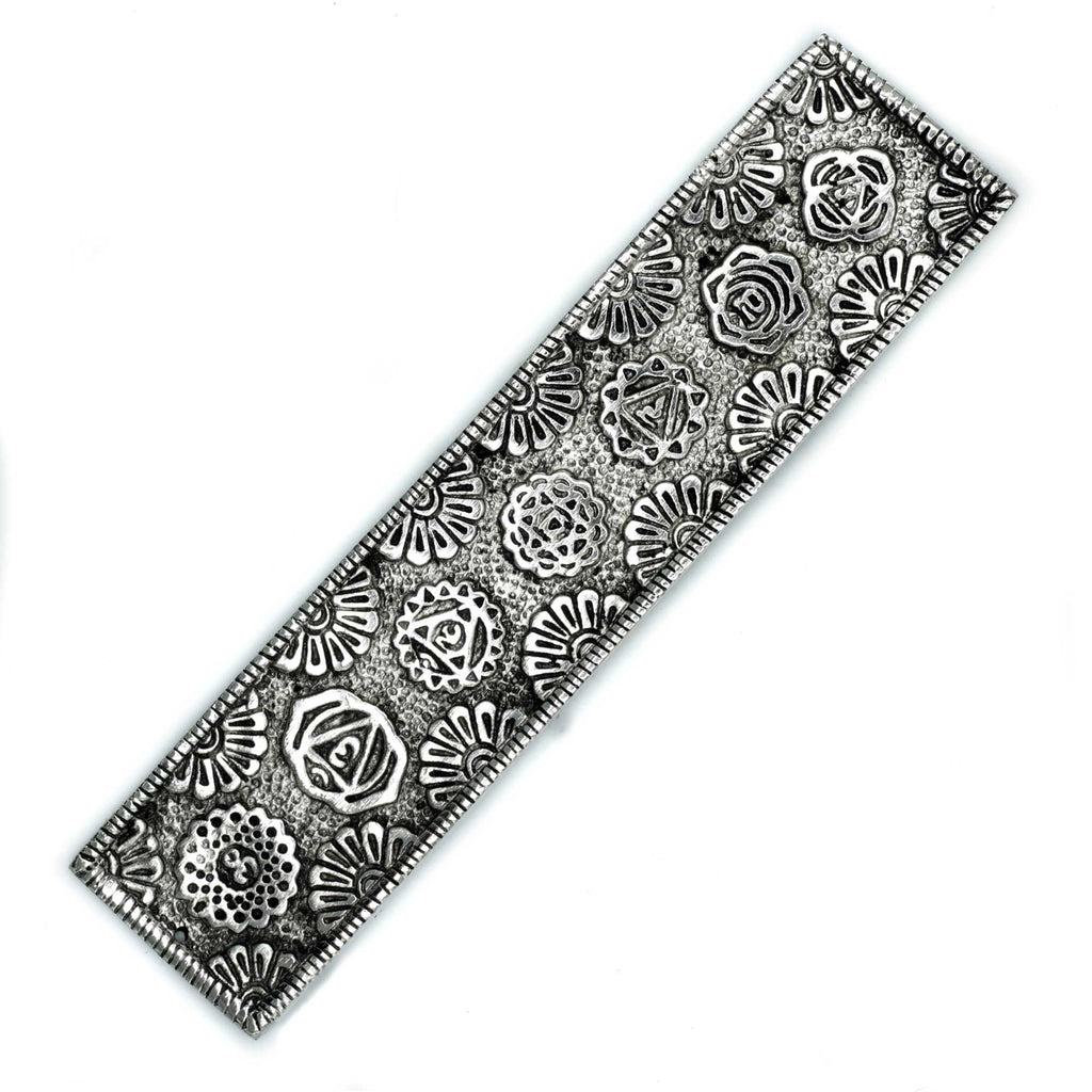 Porte-encens Chakra en aluminium poli 23 cm | Accessoire spirituel