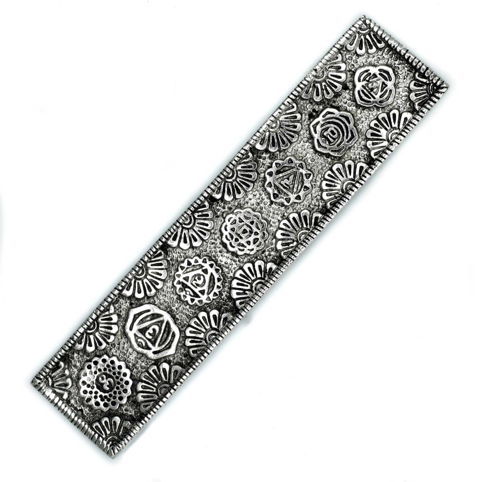 Porte-encens Chakra en aluminium poli 23 cm | Accessoire spirituel