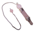 Pendule en trois parties quartz rose