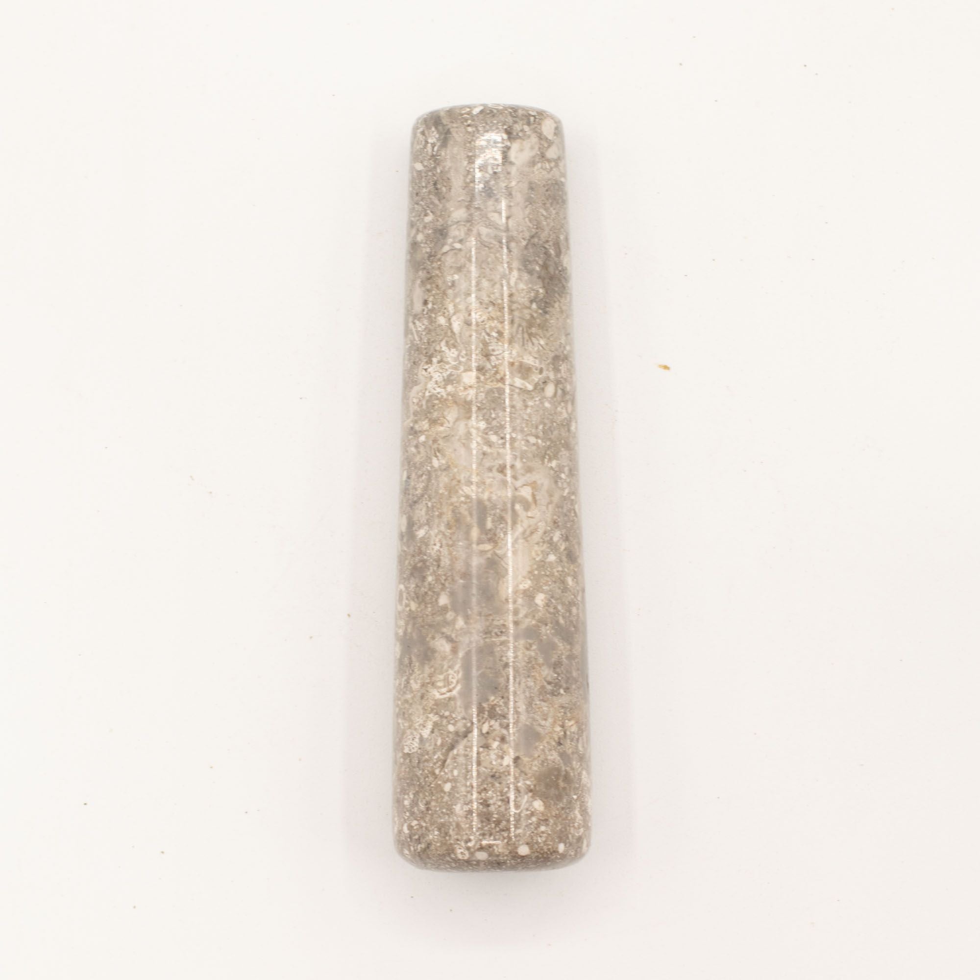 Mortier et pilon en pierre de rivière naturelle – 12 x 8 cm