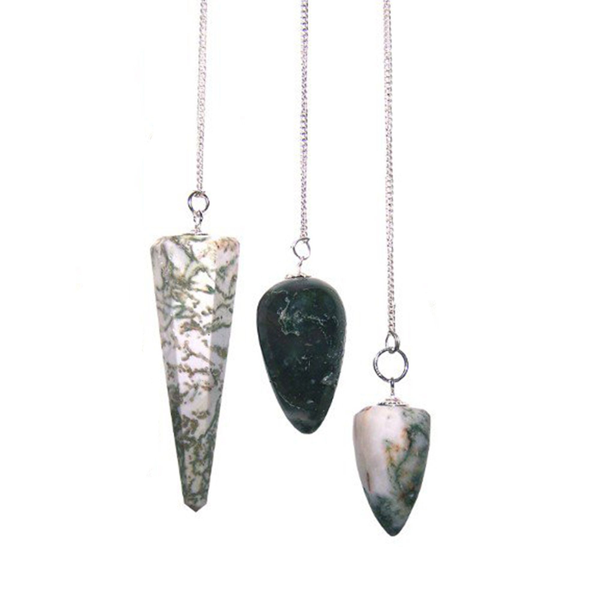 Pendule magique en agate arbre | Radiesthésie et divination