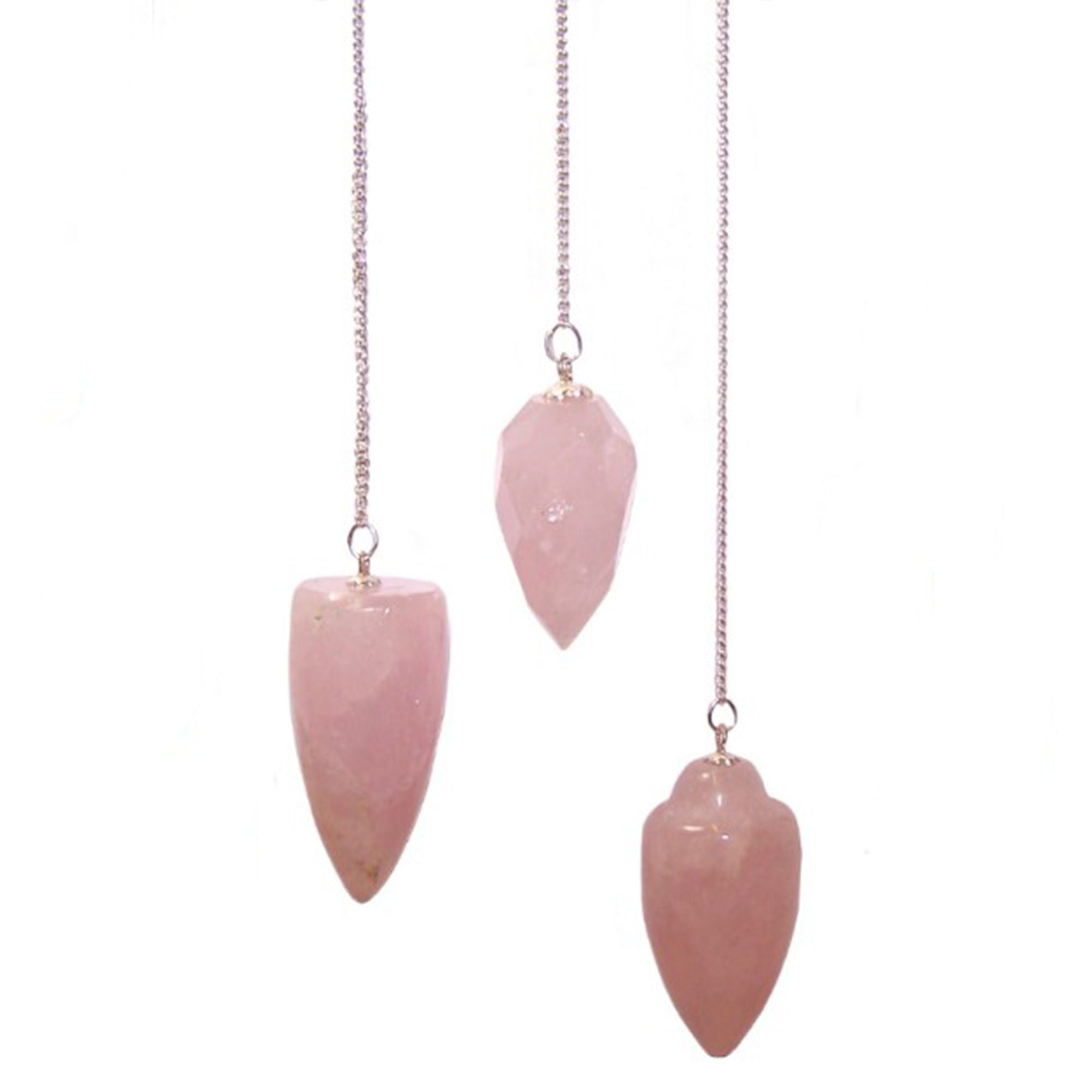 Pendule magique en quartz rose | Radiesthésie et divination