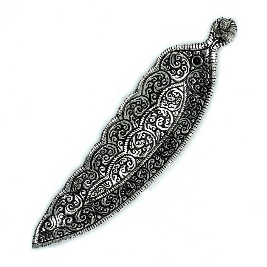 Porte-encens Bouddha en aluminium poli 23 cm