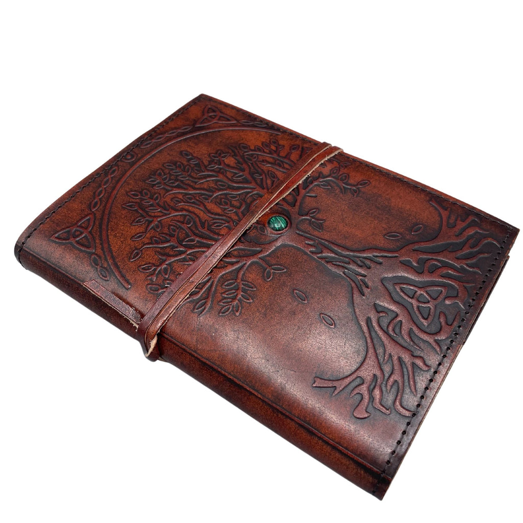 Journal/Grimoire en cuir Arbre de Vie 160 pages – Carnet 18 x 13 cm