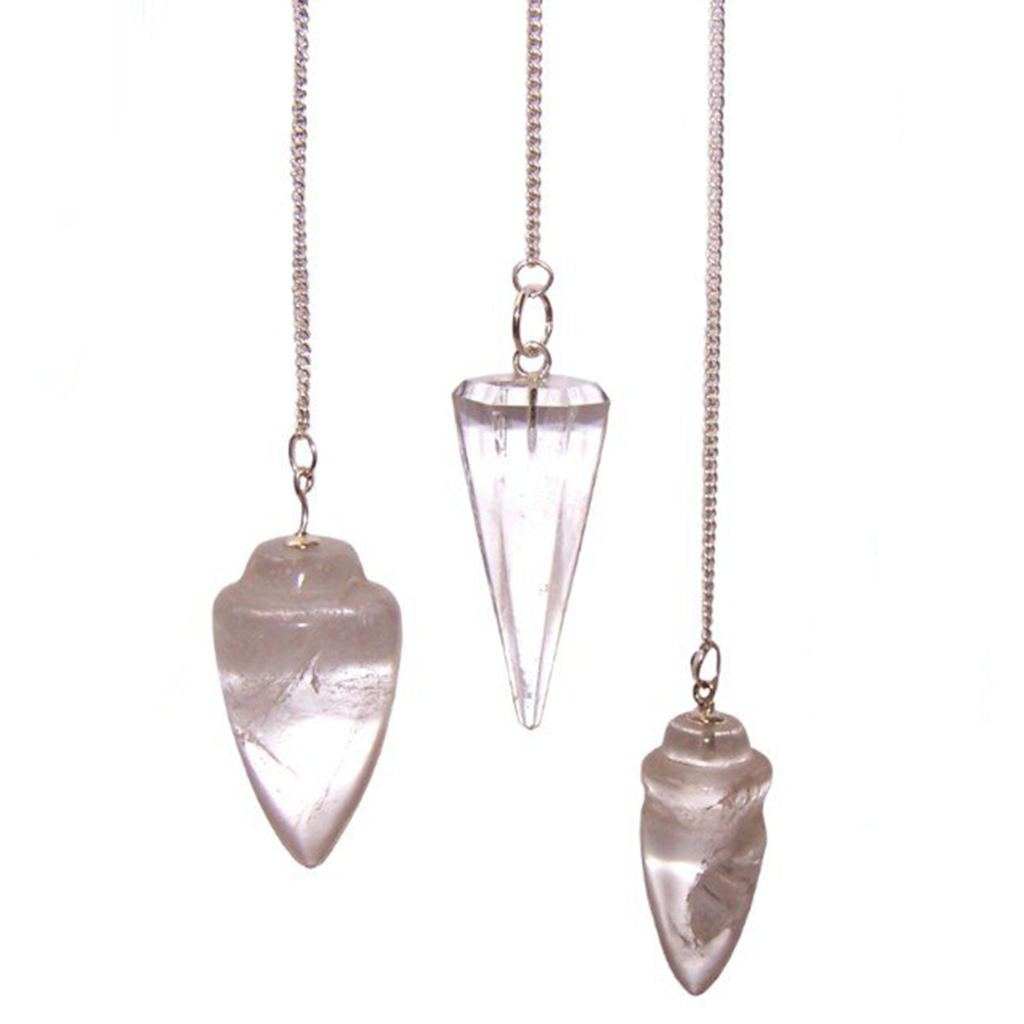 Pendule magique en cristal de roche | Radiesthésie et divination