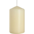 Bougie Biplante Élégante 60x100mm - Ivoire, une bougie en cire de paraffin de couleur ivoire, parfaite pour ajouter une touche chaleureuse à votre décor.