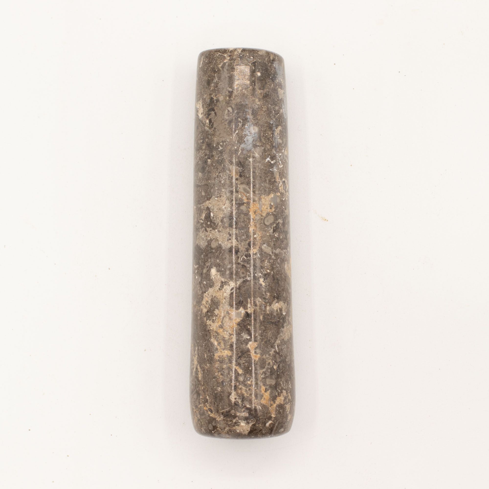 Grand mortier et pilon en pierre de rivière naturelle – 15 x 12 cm