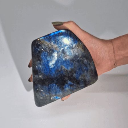 Grande labradorite de Madagascar (environ 900-1100g et une taille de 100-170mm)| Pierre naturelle et lithothérapie