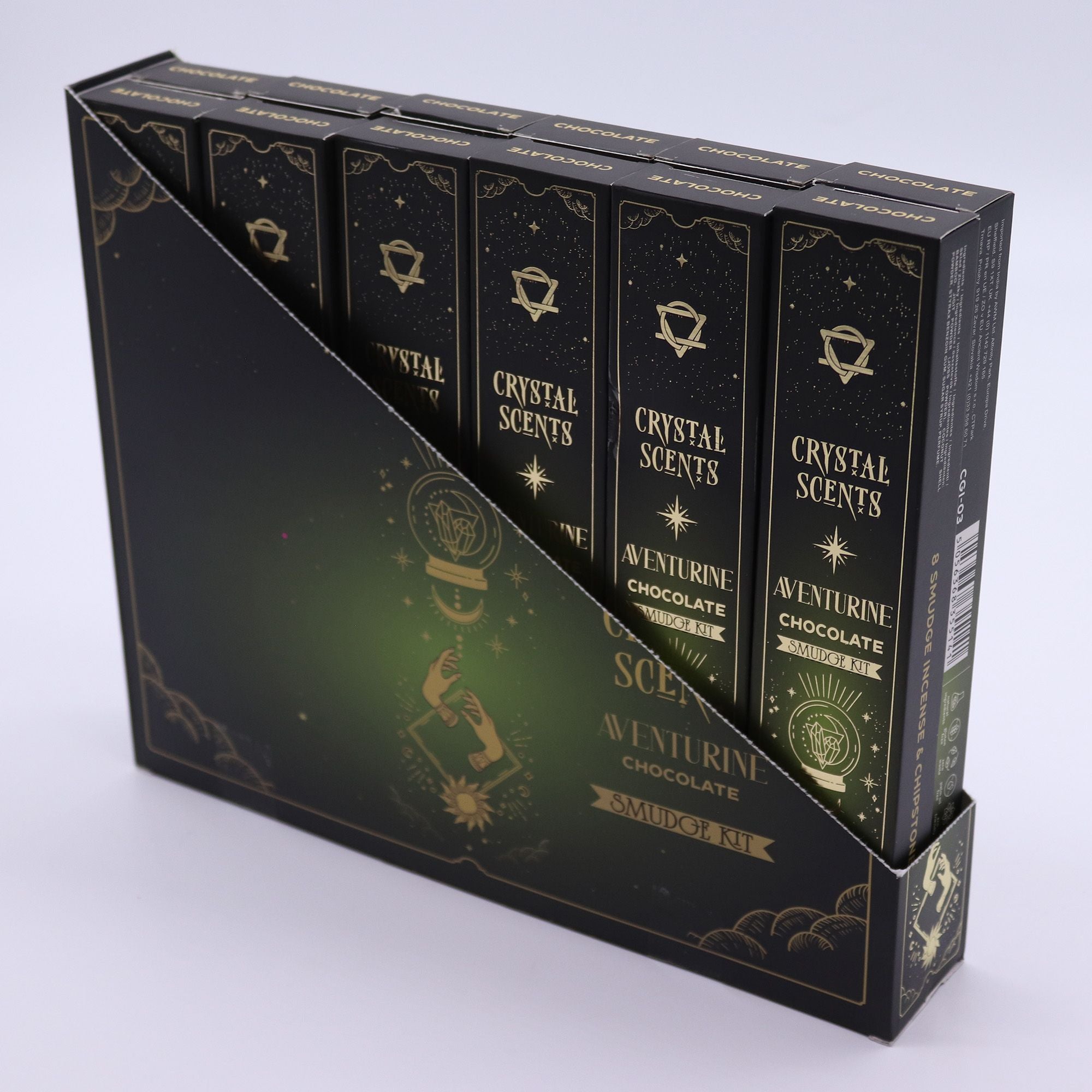 Encens Smudge Chocolat avec Aventurine – 10 bâtons 20 cm
