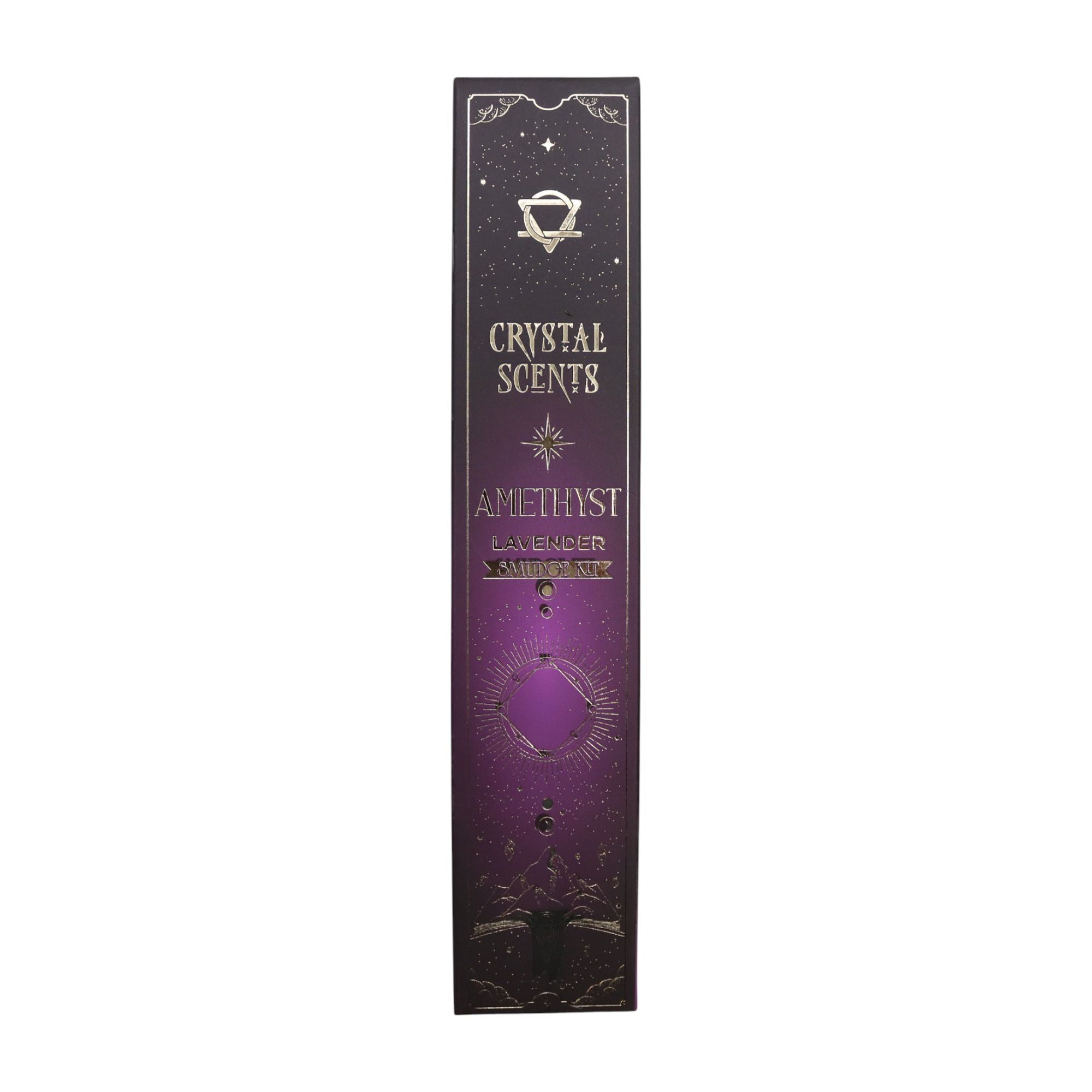 Encens Smudge Lavande avec Améthyste – 10 bâtons 20 cm