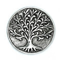 Porte-encens Arbre de Vie en aluminium poli 10 cm