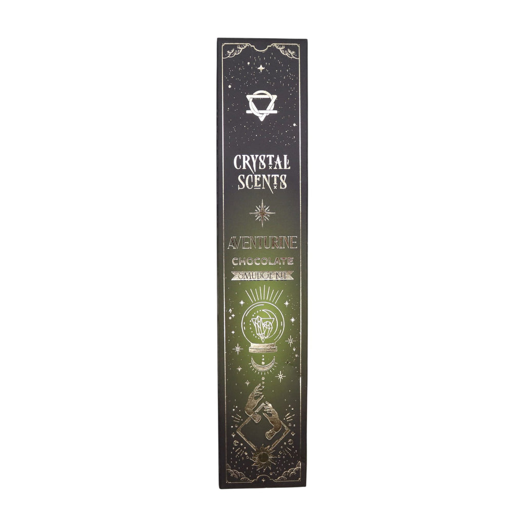 Encens Smudge Chocolat avec Aventurine – 10 bâtons 20 cm