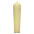 Bougie d’église ivoire 21.5 x 5 cm, parfaite pour la décoration intérieure et les dîners, fabriquée en Allemagne par une entreprise familiale traditionnelle avec une haute teneur en stéarine.