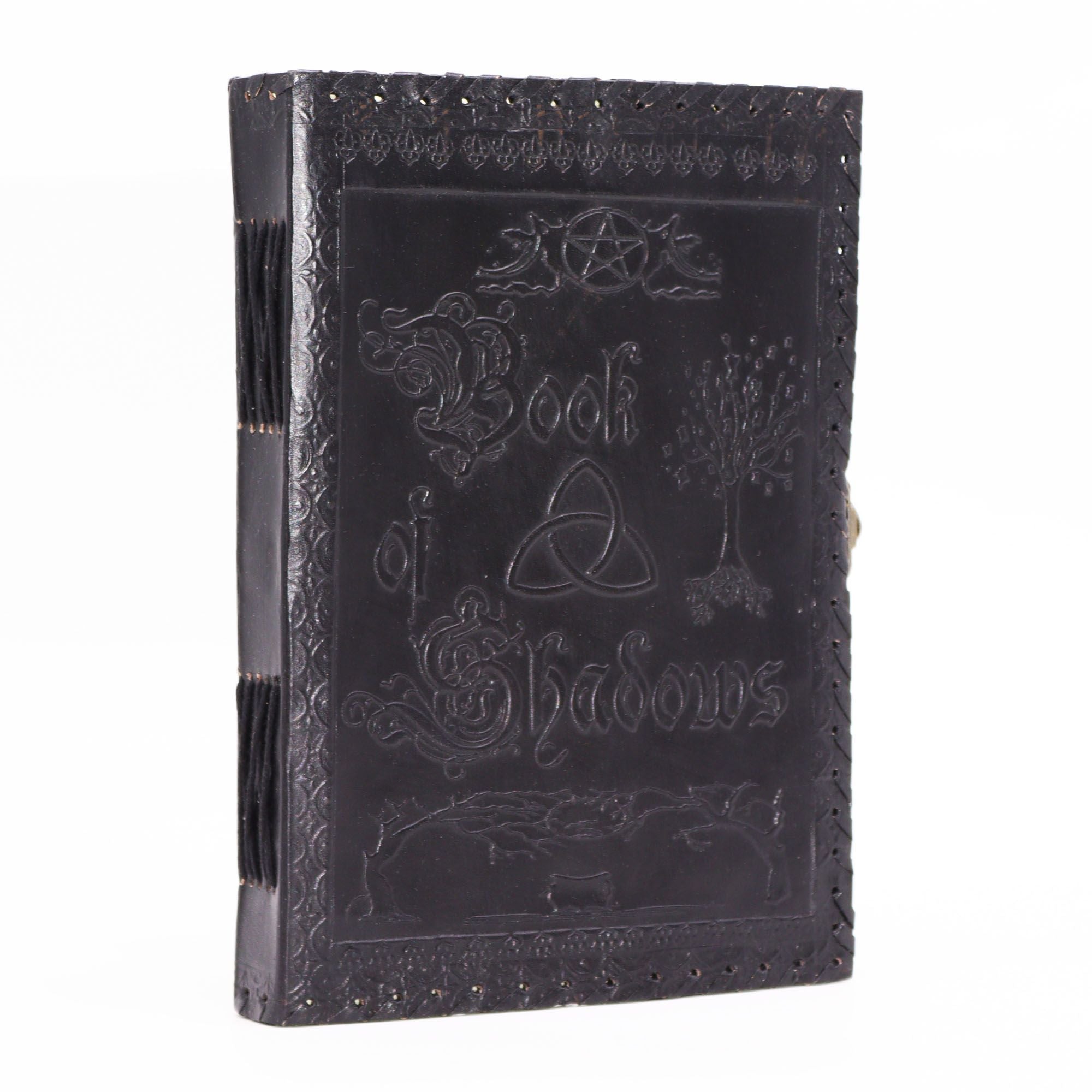 Grand Journal/Grimoire Livre des Ombres noir – 200 pages 25 x 18 cm