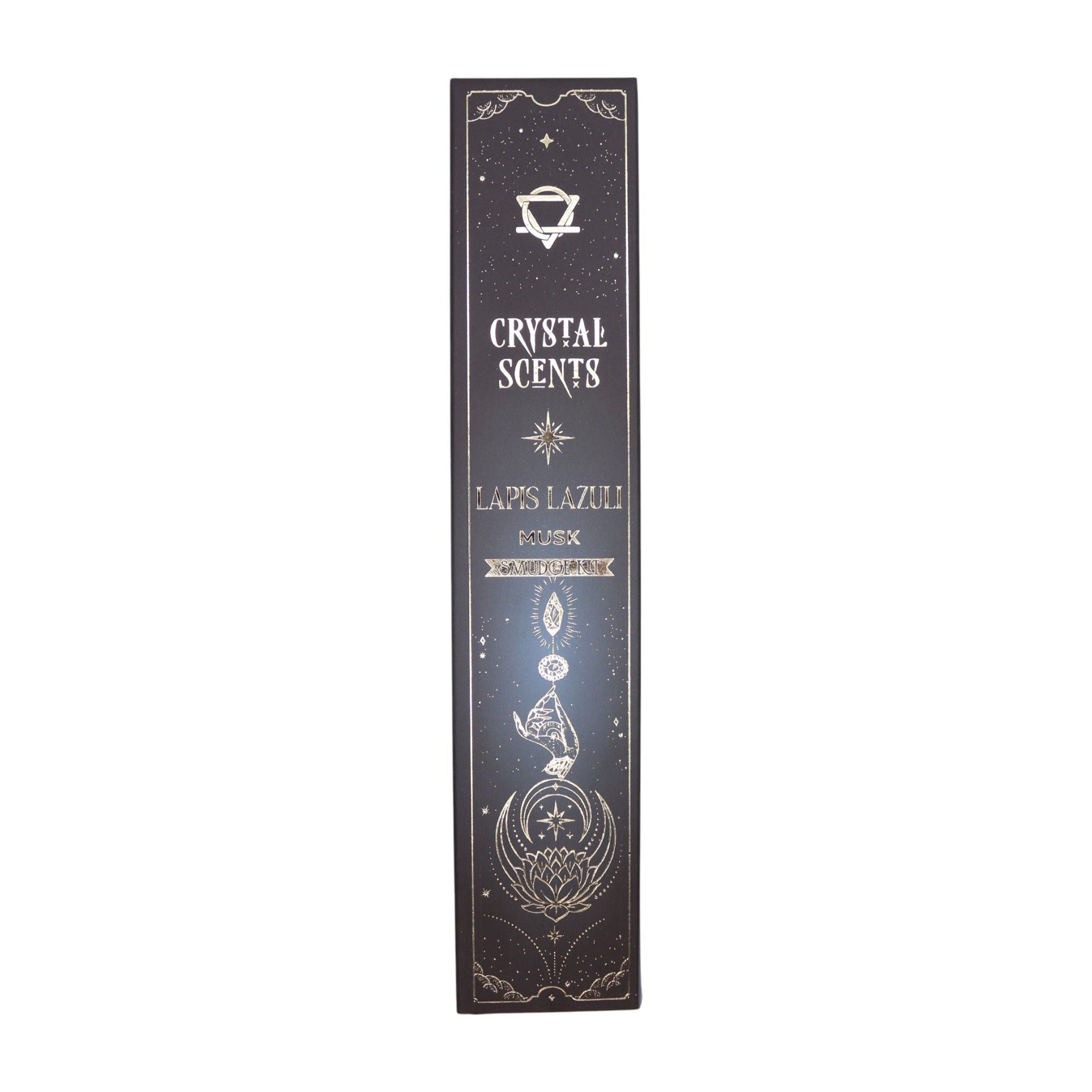 Encens Smudge Musc avec Lapis Lazuli – 10 bâtons 20 cm