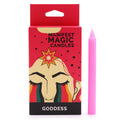 Bougies Manifest Magic (lot de 12) - rose - Déesse, présentant une belle boîte remplie de bougies roses, symbolisant l'amour, la beauté et la grâce. Parfaites pour la méditation et les pratiques spirituelles, elles apportent sérénité et transformation grâce à leur énergie féminine divine.