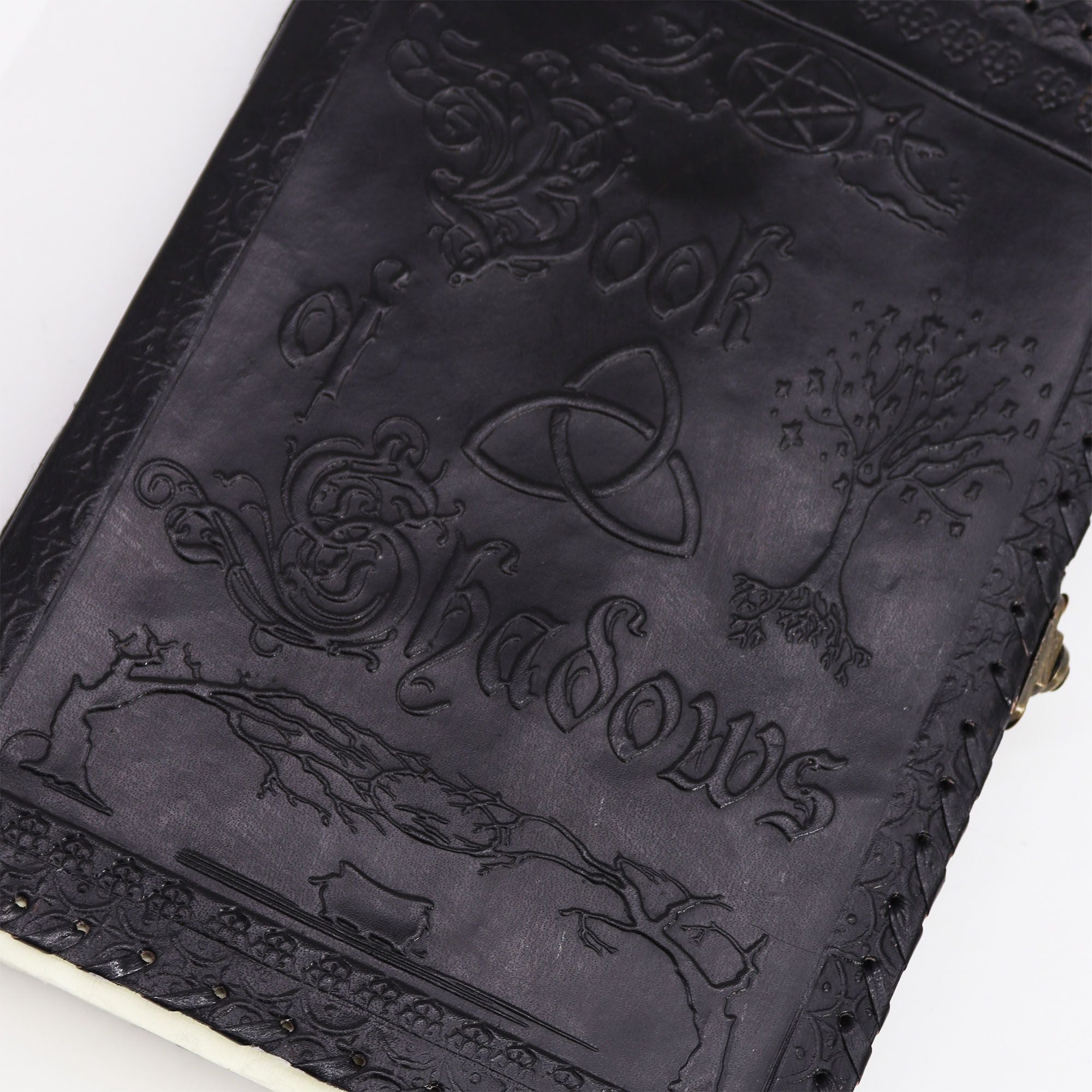 Grand Journal/Grimoire Livre des Ombres noir – 200 pages 25 x 18 cm