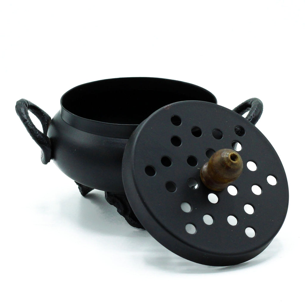 Brûleur d’Encens Chaudron en Fonte – Intérieur lisse pour un nettoyage facile, parfait pour une utilisation quotidienne.