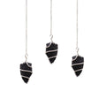 Pendule en pierre brute agate noire | Pendule naturel