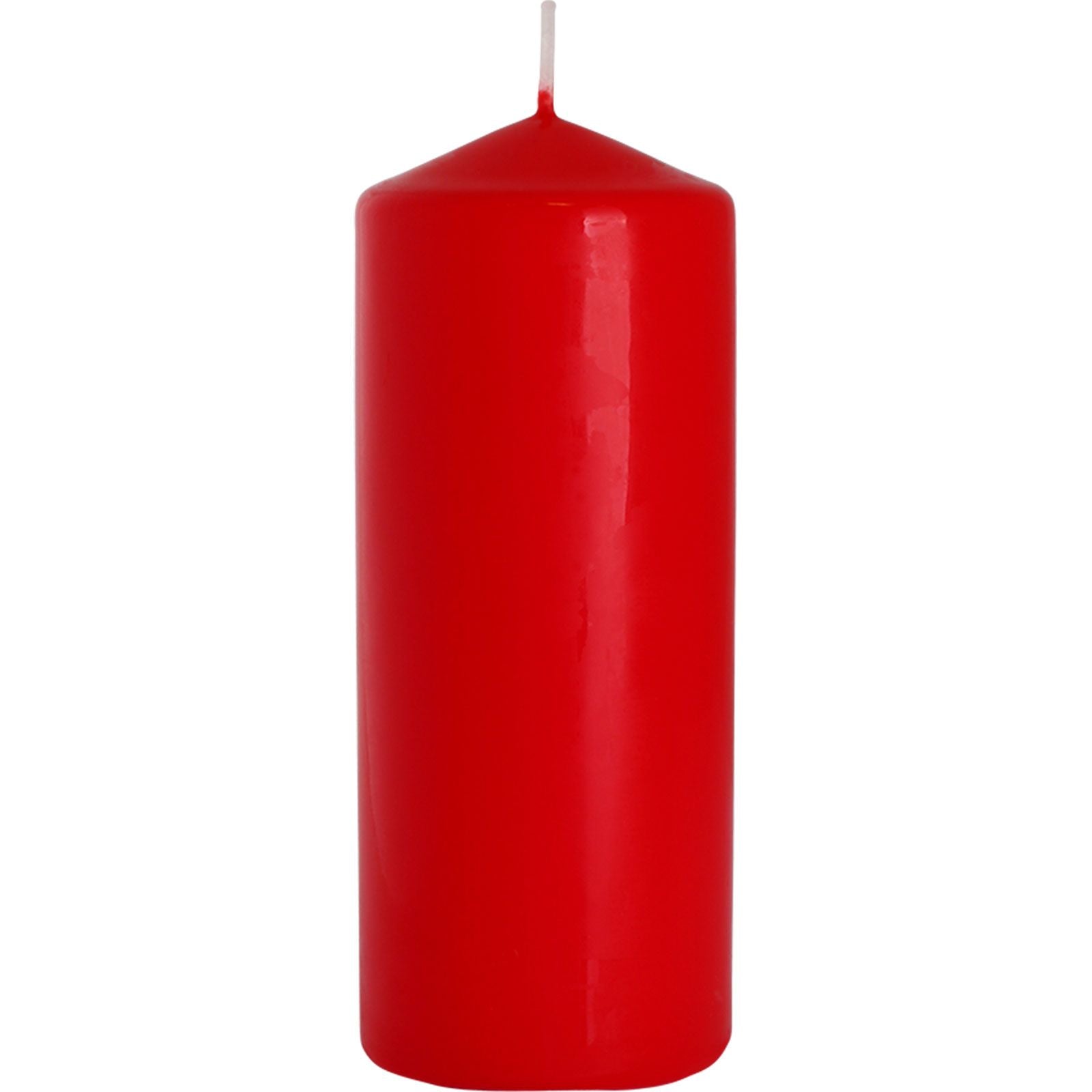 Bougie Biplante Élégante 60x150mm - rouge présentée seule, idéale pour une ambiance chaleureuse.