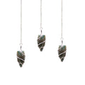 Pendule en pierre brute agate mousse | Radiesthésie et divination