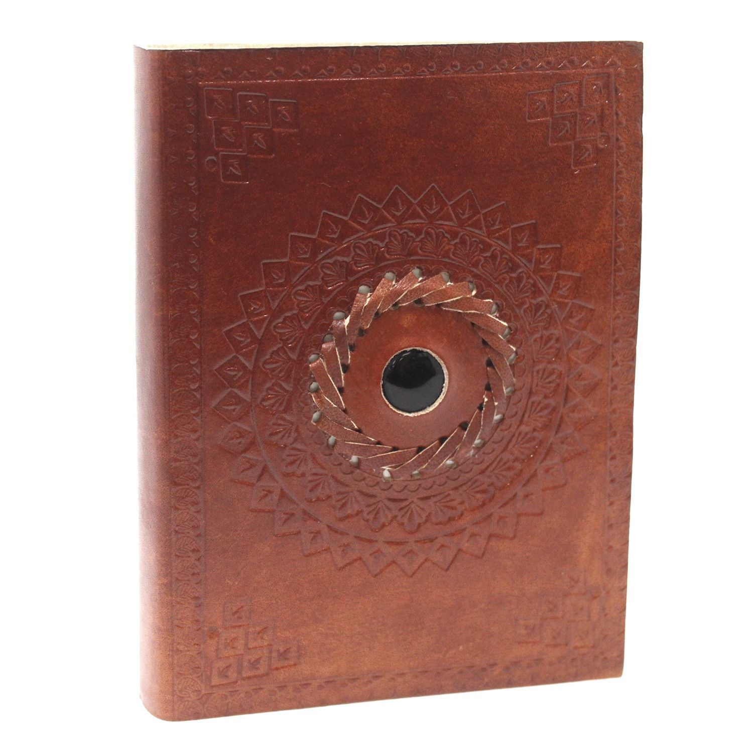Carnet Black Onyx en cuir 17x12 cm – Journal élégant pour écrire et dessiner