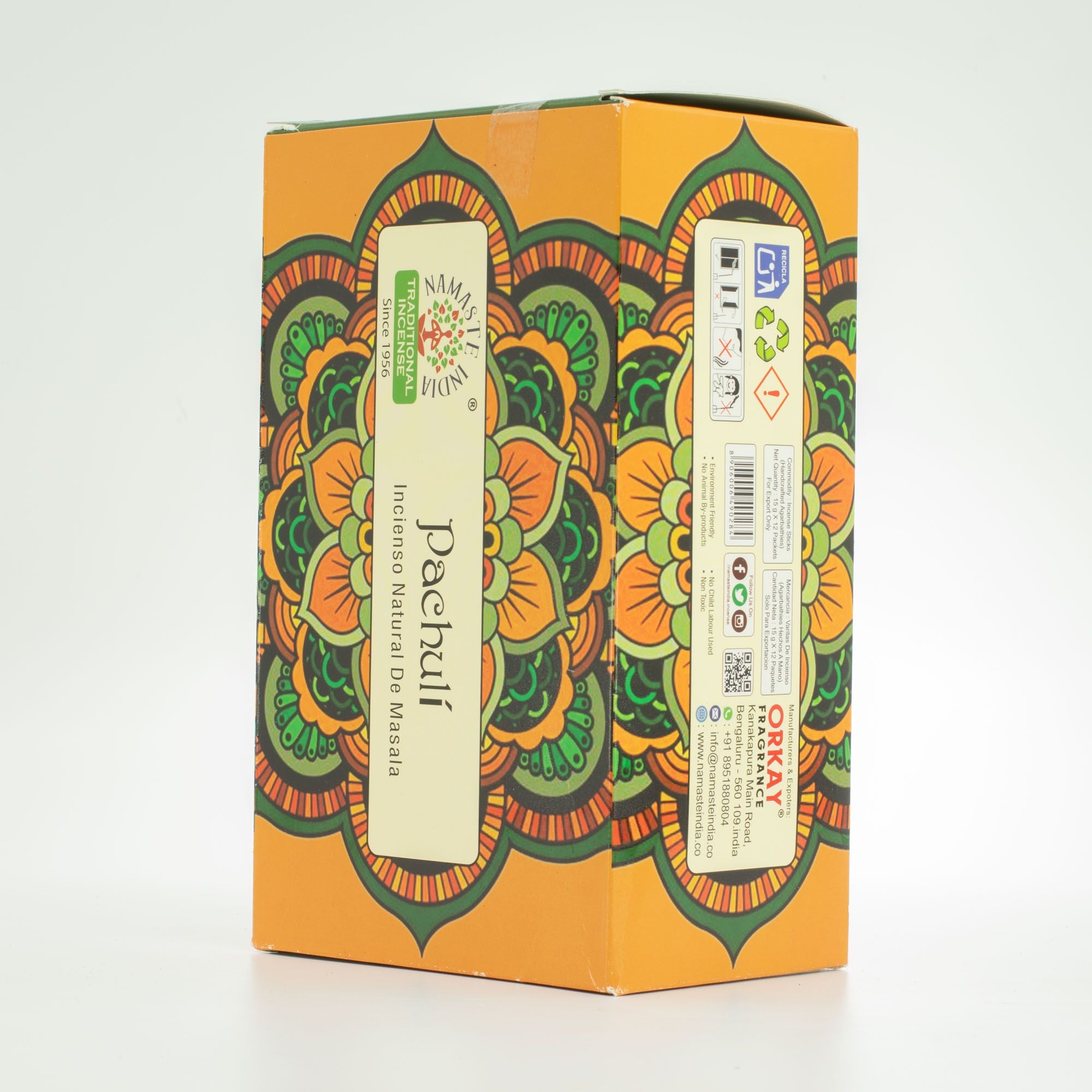 Encens Masala Patchouli Namaste Mandala – 15 bâtons