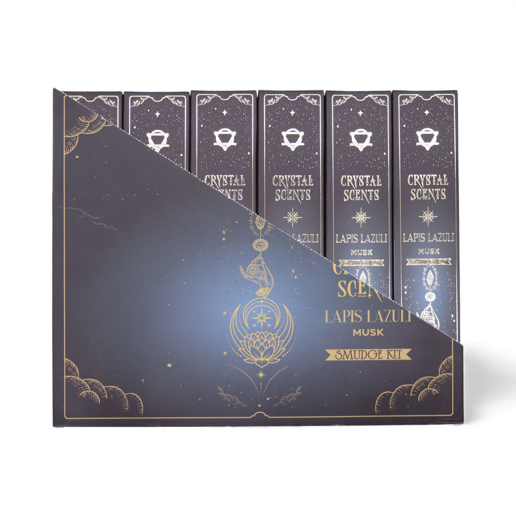 Encens Smudge Musc avec Lapis Lazuli – 10 bâtons 20 cm