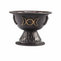 Calice Rituel en Cuivre Antique Triple Lune, un beau calice rituel avec le symbole triple lune, idéal pour les pratiques spirituelles et les offrandes rituelles. Parfait comme accessoire d’autel ou objet ésotérique.