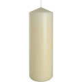 Bougie Biplante Élégante 80x250mm - Ivoire sur fond blanc, parfaite pour ajouter une touche de simplicité à votre décoration.