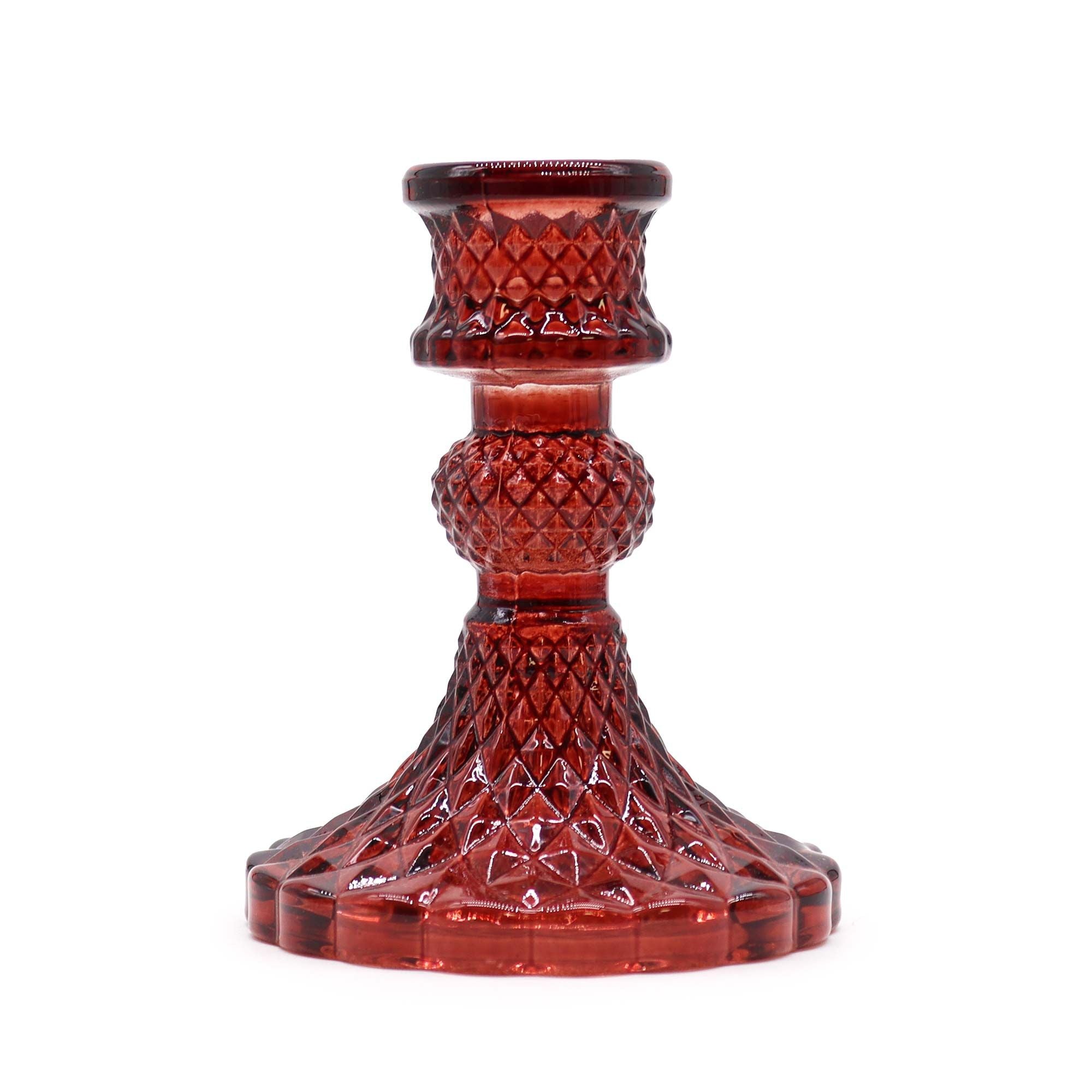 Lot de 2 bougeoirs vintage rouge vampire
