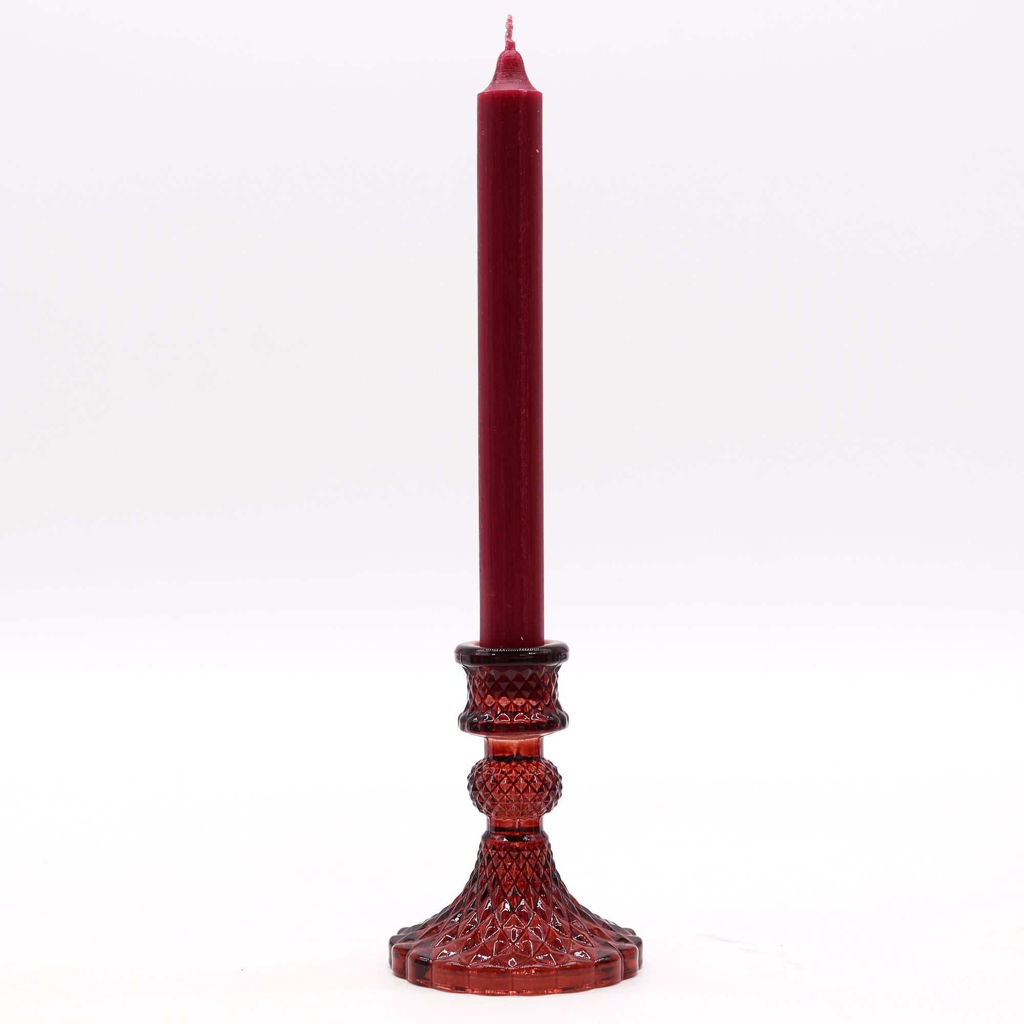 Lot de 2 bougeoirs vintage rouge vampire