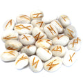 Set de pierres runiques agate blanche