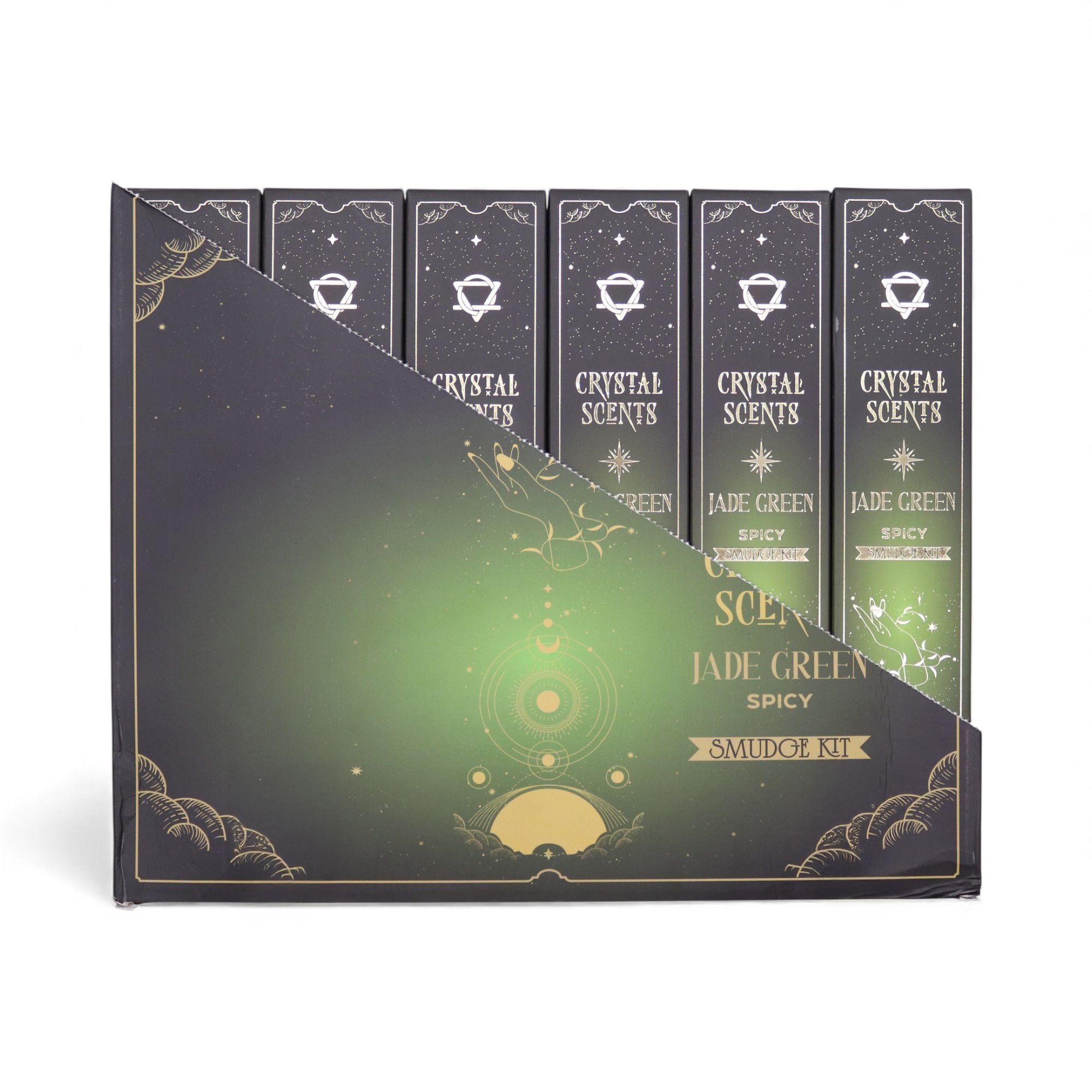 Encens Smudge Épicé avec Jade – 10 bâtons 20 cm