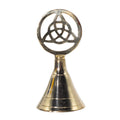 Petite cloche d’autel en laiton Triquetra