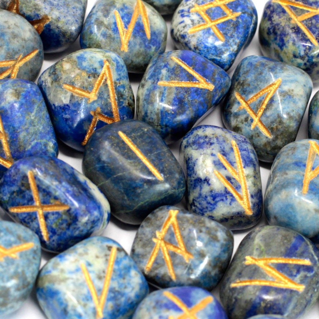 Set de pierres runiques en pochette - Lapis