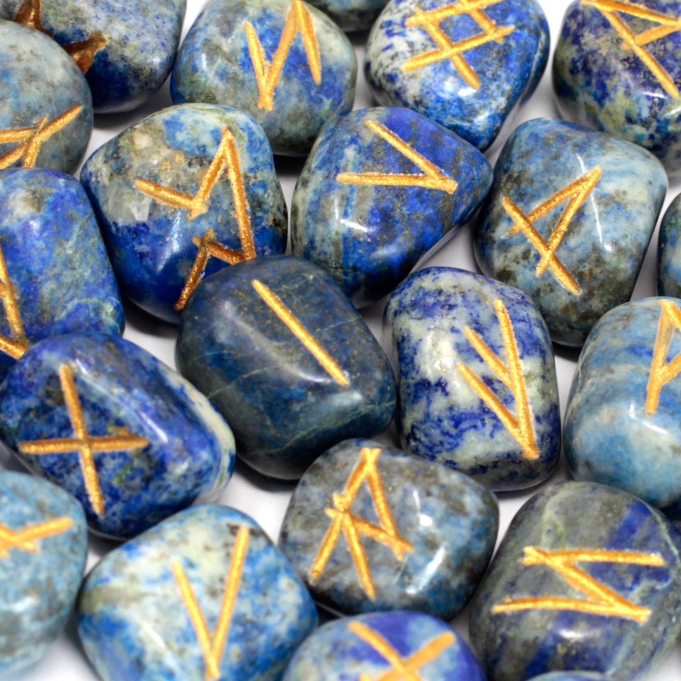 Set de pierres runiques en pochette - Lapis