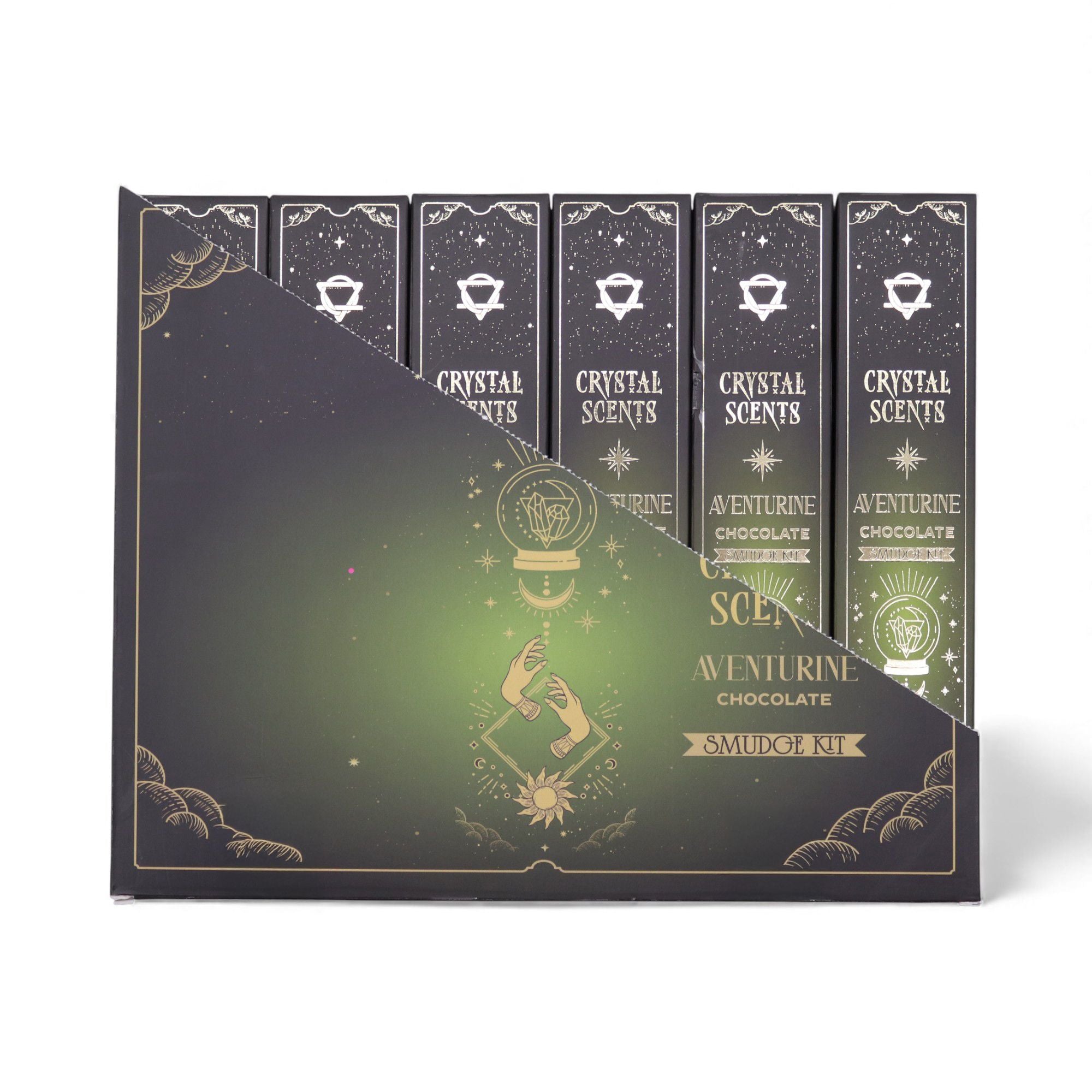 Encens Smudge Chocolat avec Aventurine – 10 bâtons 20 cm