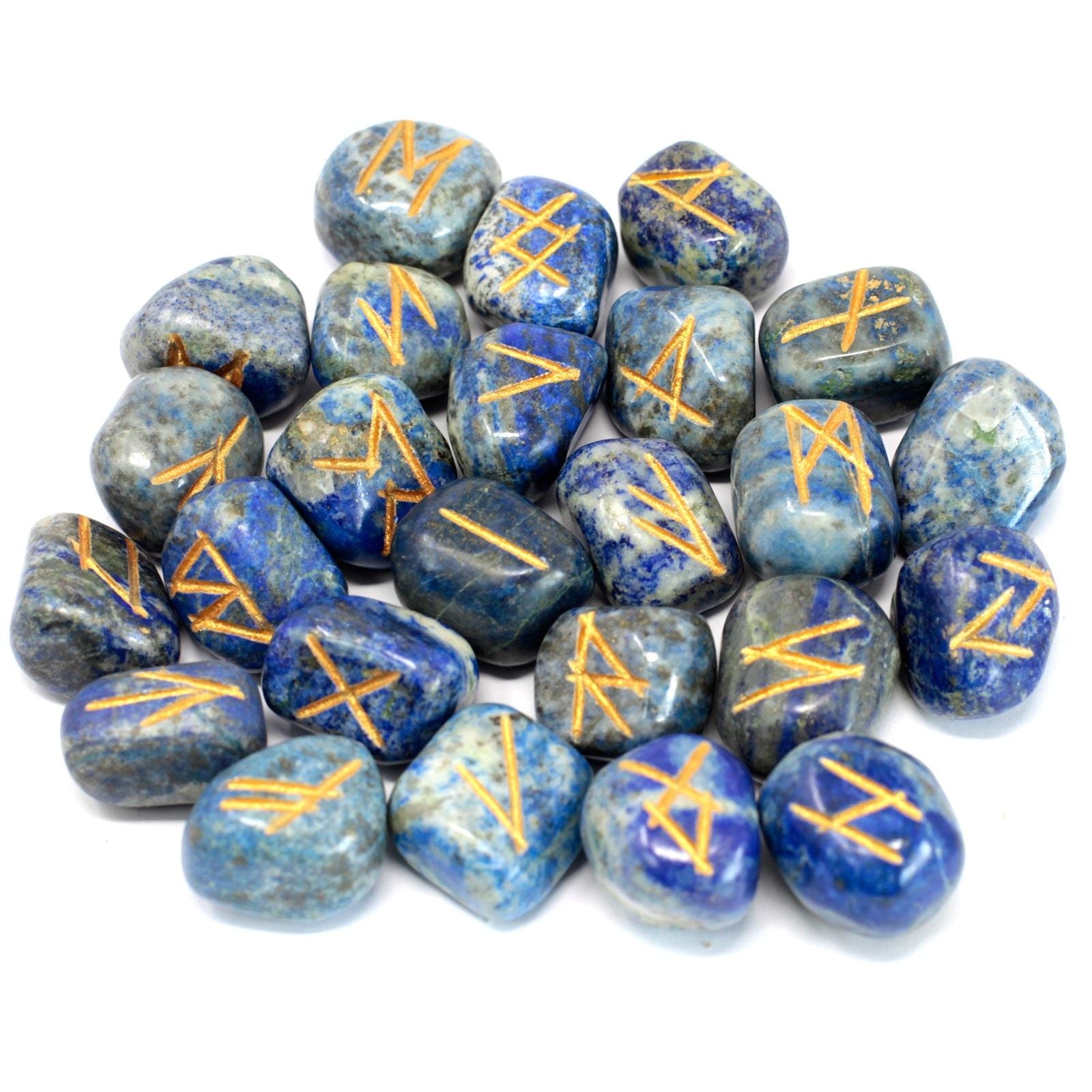 Set de pierres runiques en pochette - Lapis