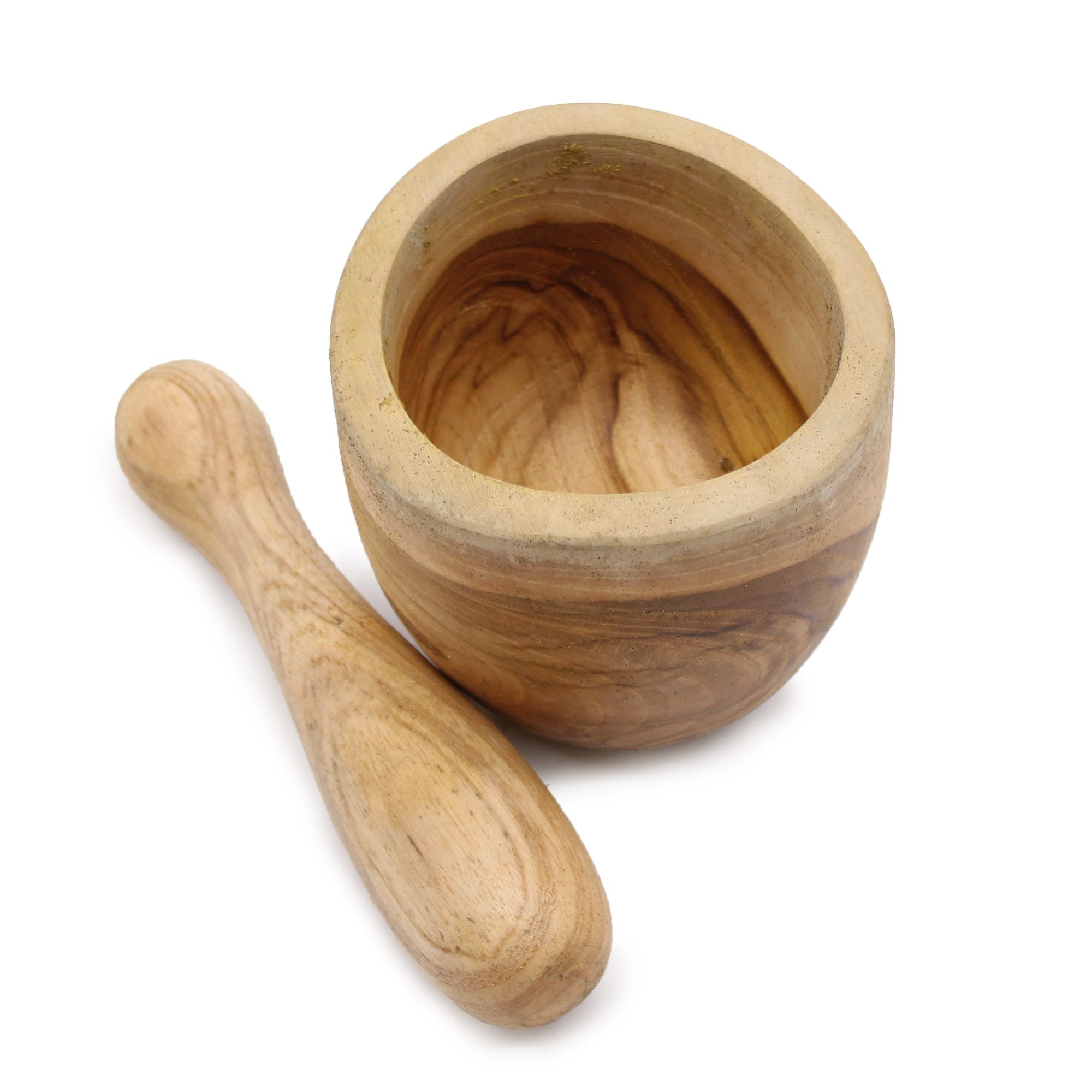 Petit mortier et pilon en bois de teck – 9 x 8,5 cm
