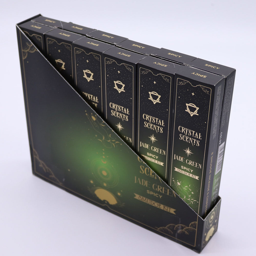 Encens Smudge Épicé avec Jade – 10 bâtons 20 cm
