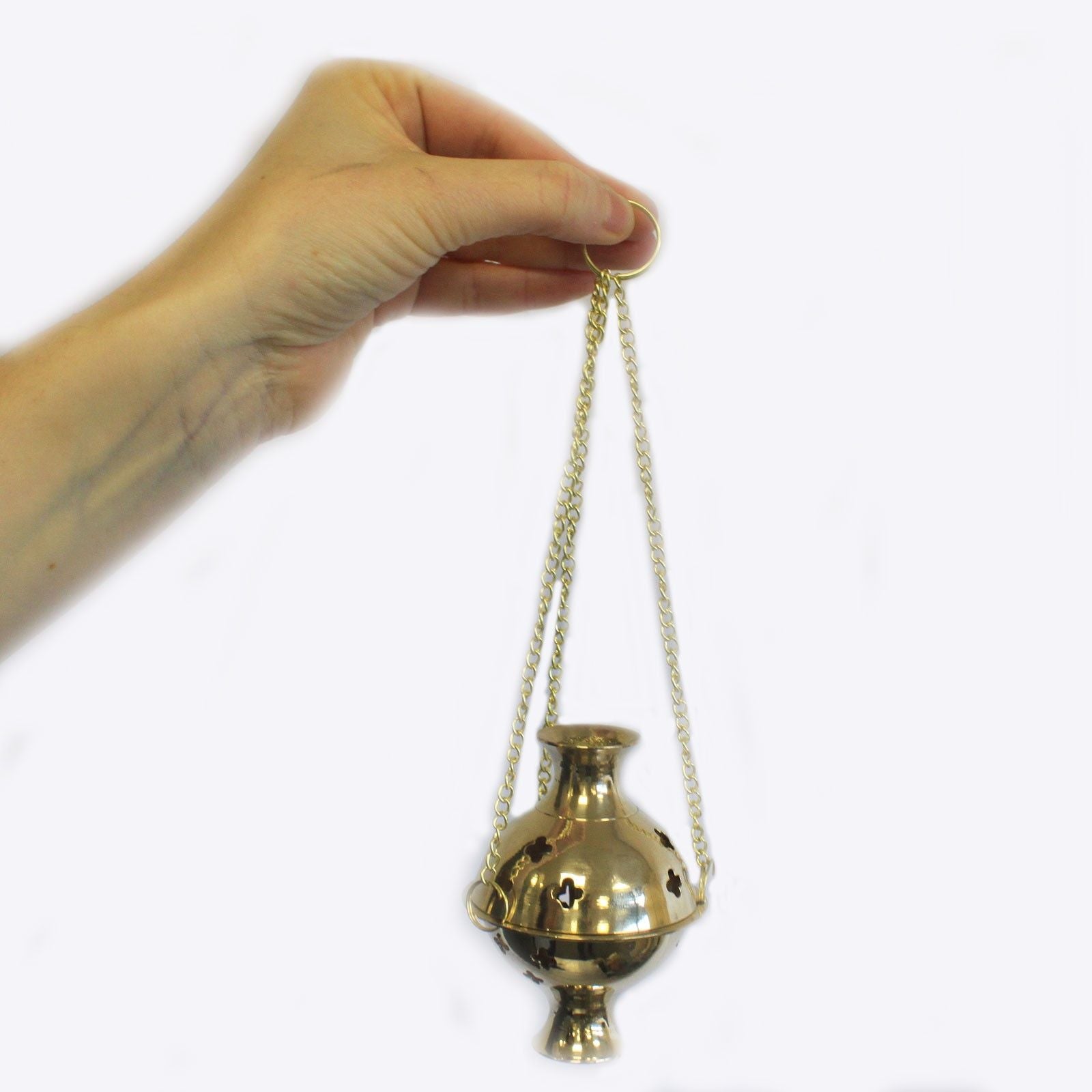 Brûle-encens suspendu en laiton | Encensoir traditionnel
